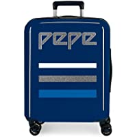 Pepe Jeans Taking off Maleta de cabina Azul 38x55x20 cms Rígida ABS Cierre TSA 38.4L 2-9Kgs 4 Ruedas dobles Equipaje de…